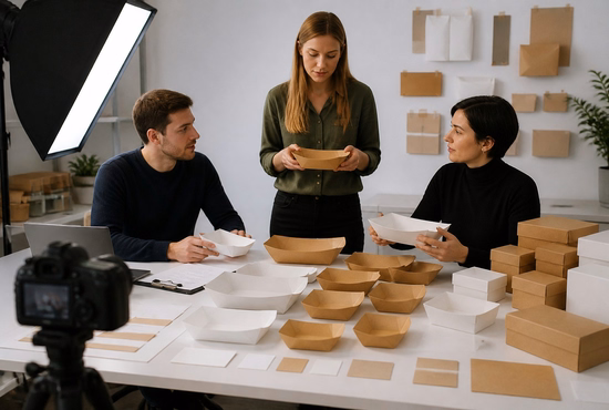 E-commerce Packaging Brand Developing Paper Boat Trays