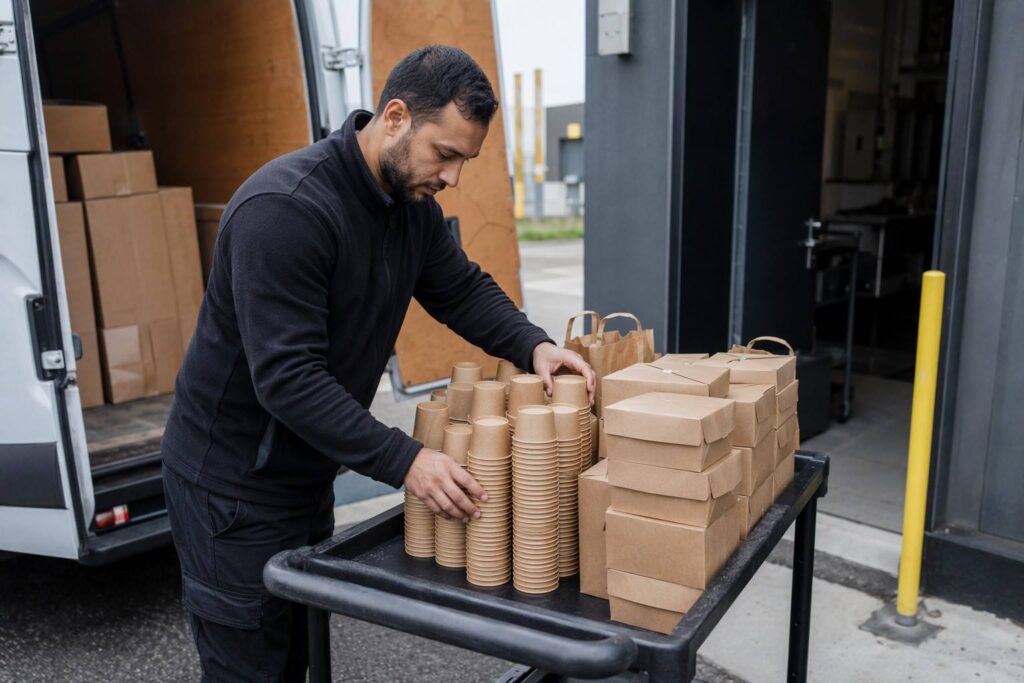 Food service Supplier Managing Sustainable Packaging Inventory
