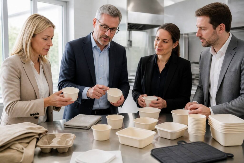 Hospitality and Institutional Buyers Selecting Bagasse Sauce Cup Solutions