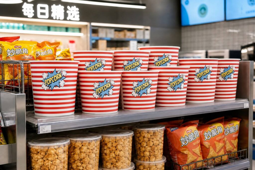 Paper Cups for Popcorn Packaging for Retail Chains