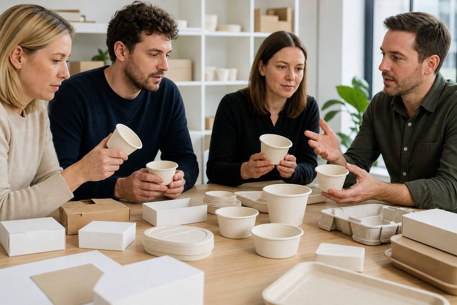 Private Label Brand Developing Customized Bagasse Sauce Cup Packaging