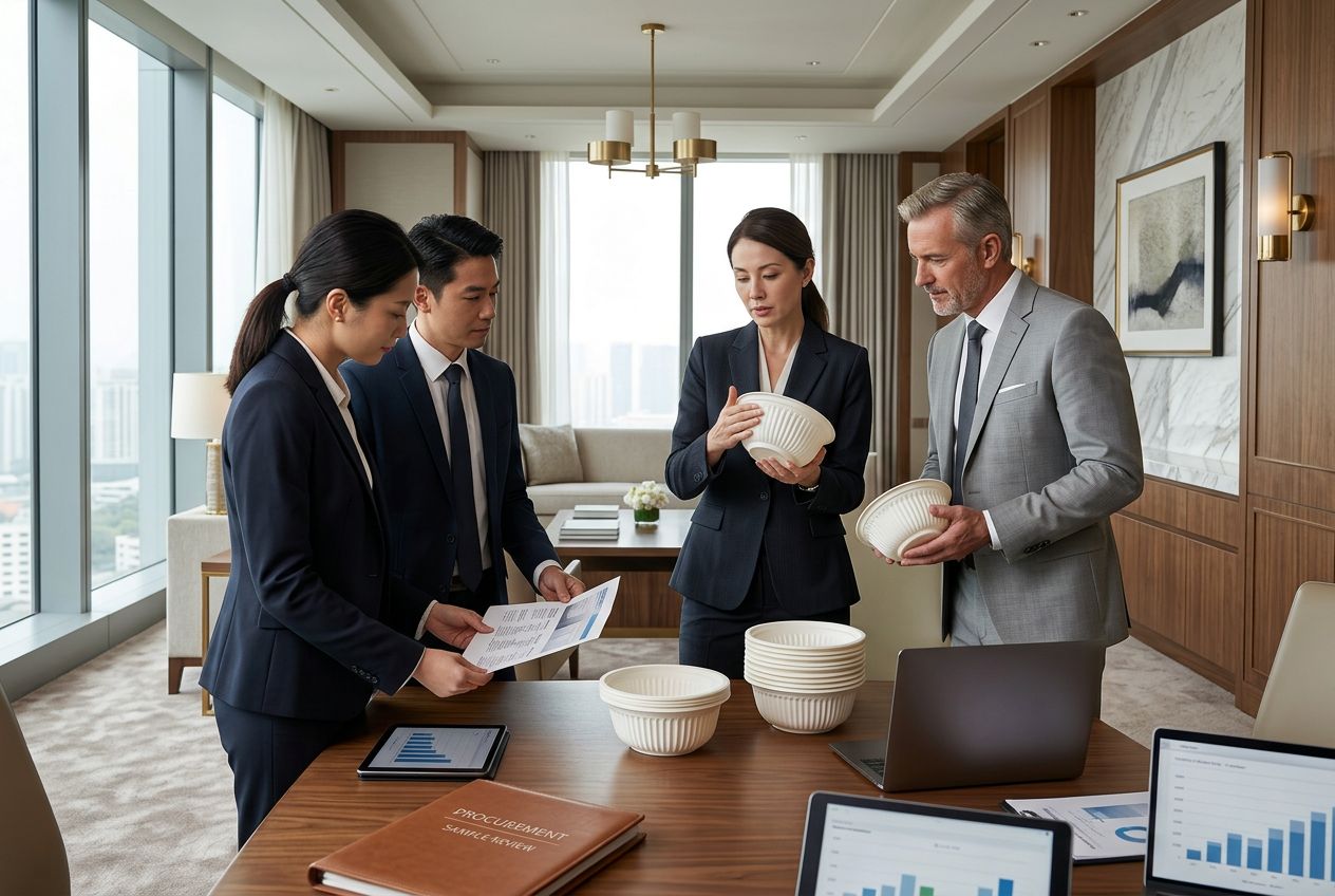 Hospitality procurement review of cornstarch bowls
