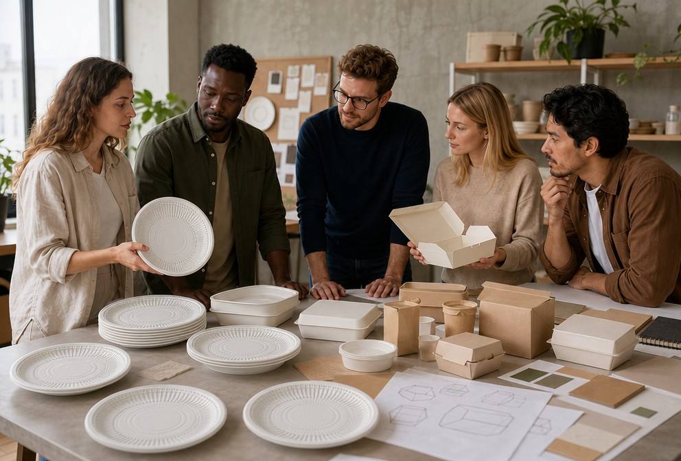 E-commerce Brand Developing Cornstarch Disposable Plate Products