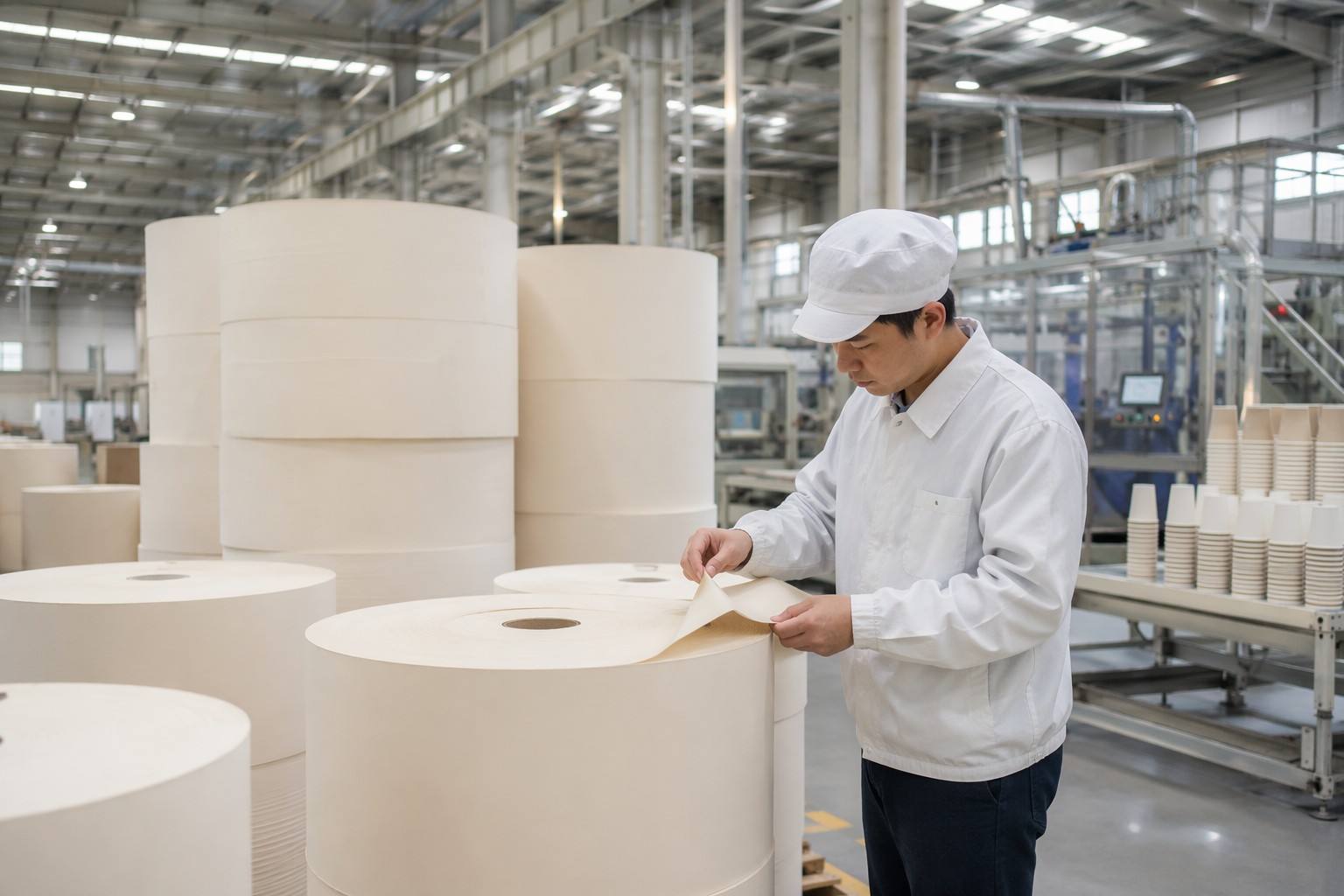 Food-Grade Paperboard Inspection for Paper Ice Cream Cup Manufacturing