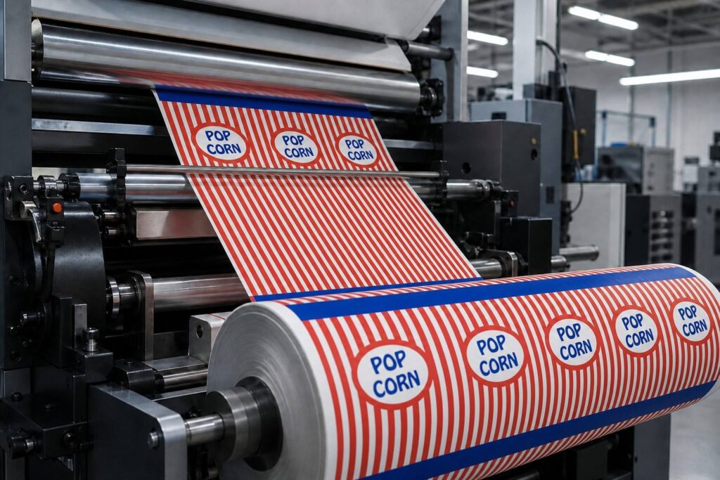 Custom Printing Process for Paper Cups for Popcorn