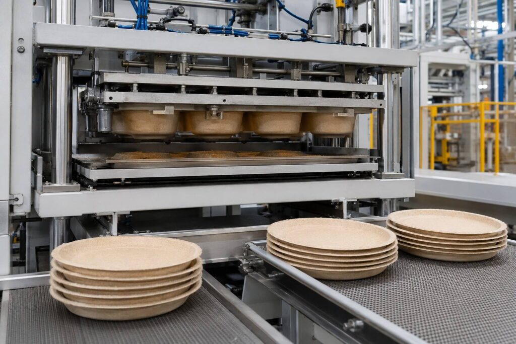 Pulp Molding Process for Bamboo Fibre Plates