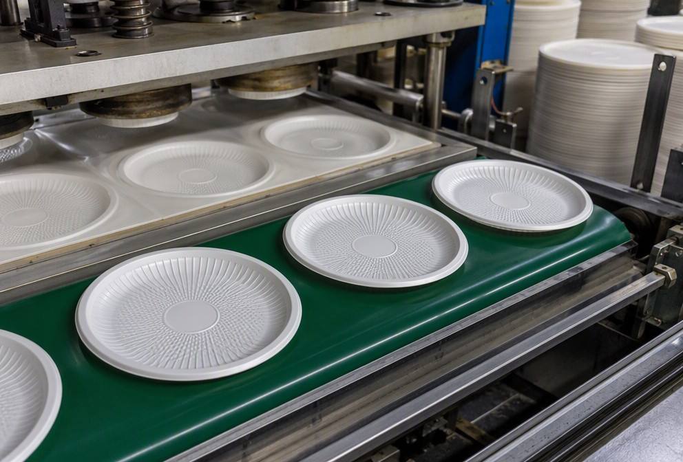 Cornstarch Plates Thermoforming and Forming Process