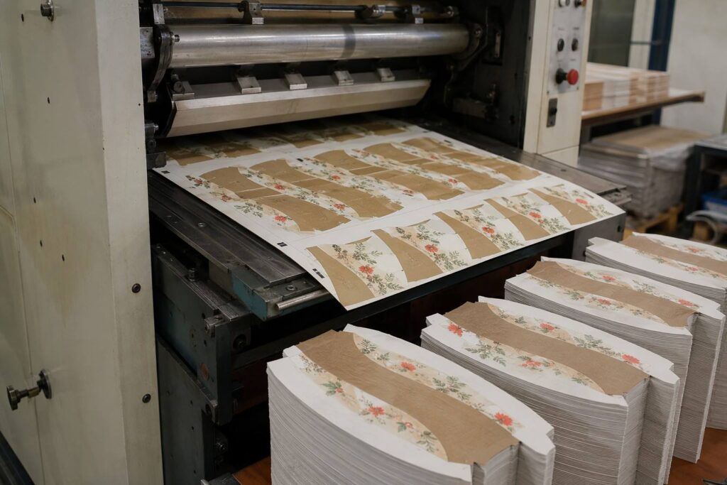Die Cutting Paper Ice Cream Cup Blanks