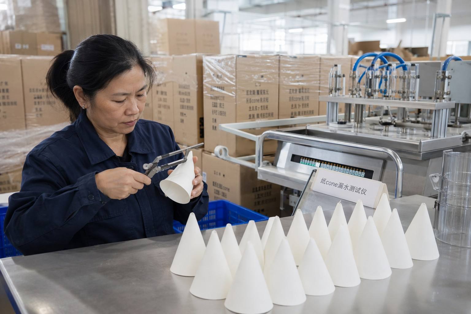 Quality Control and Export Preparation for Paper Cone Cups