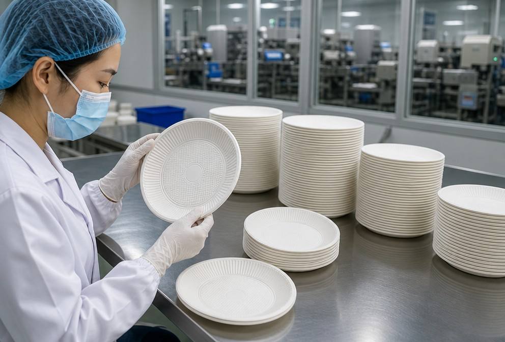 Quality Inspection of Cornstarch Disposable Plates