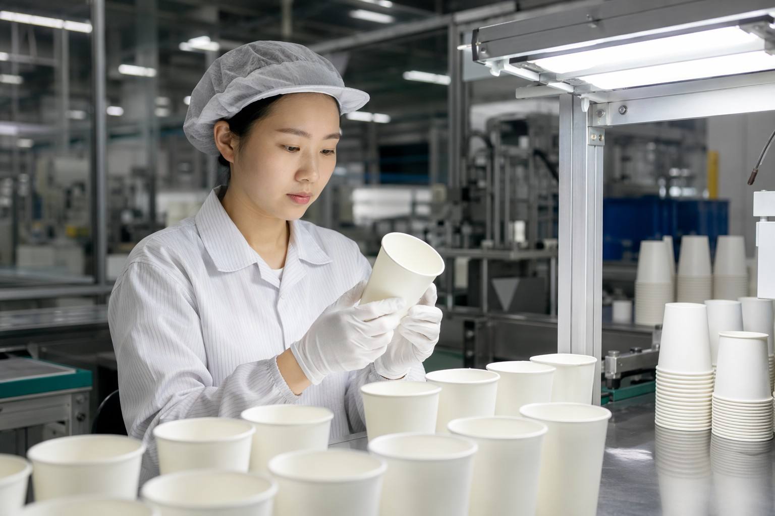 Quality Inspection of Paper Cup Coffee Cups
