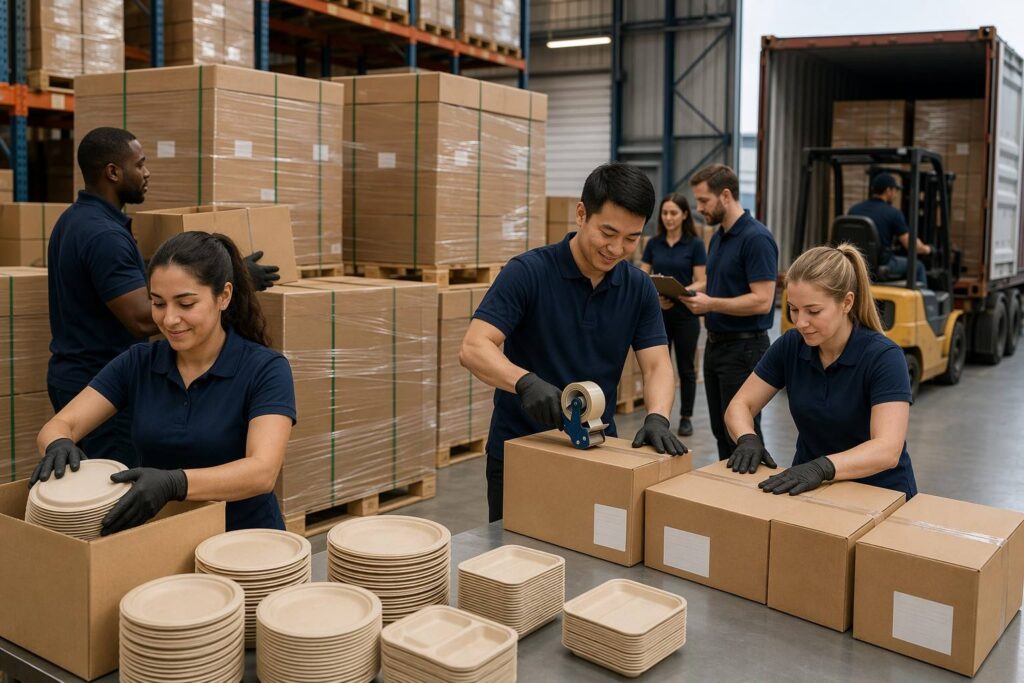 Packaging and Export of Compostable Paper Plates