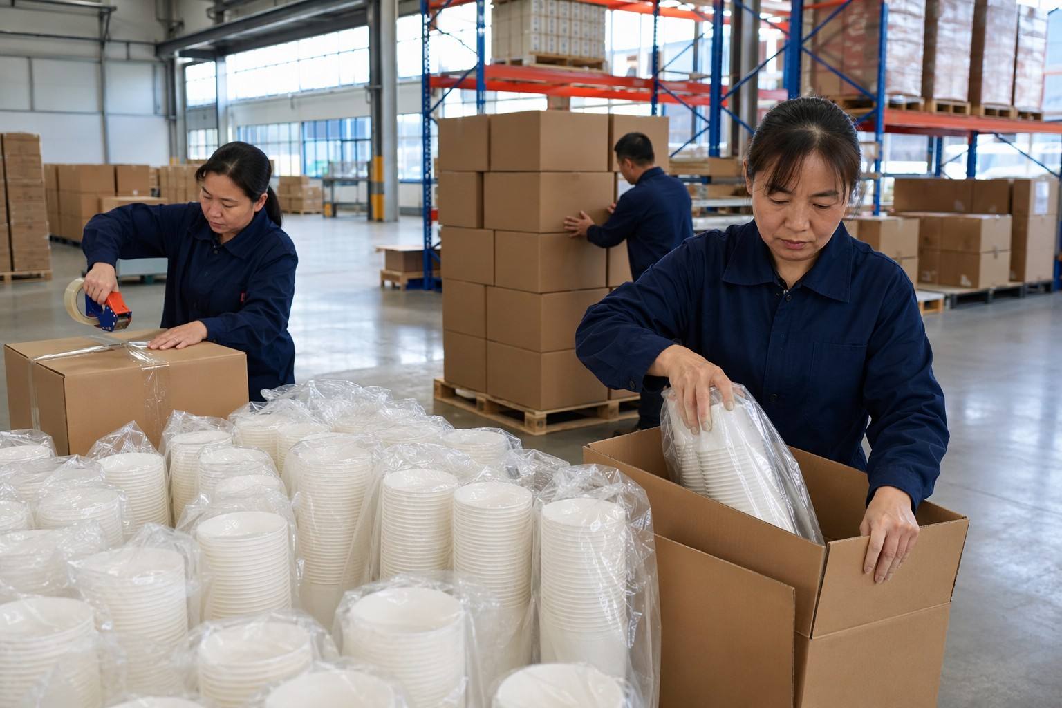 Packaging and Export of Paper Ice Cream Cups