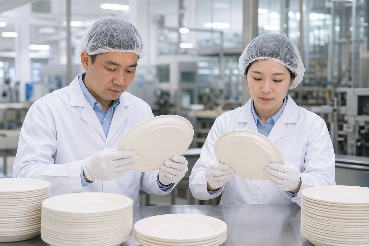 Quality Inspection of compostable paper Plates