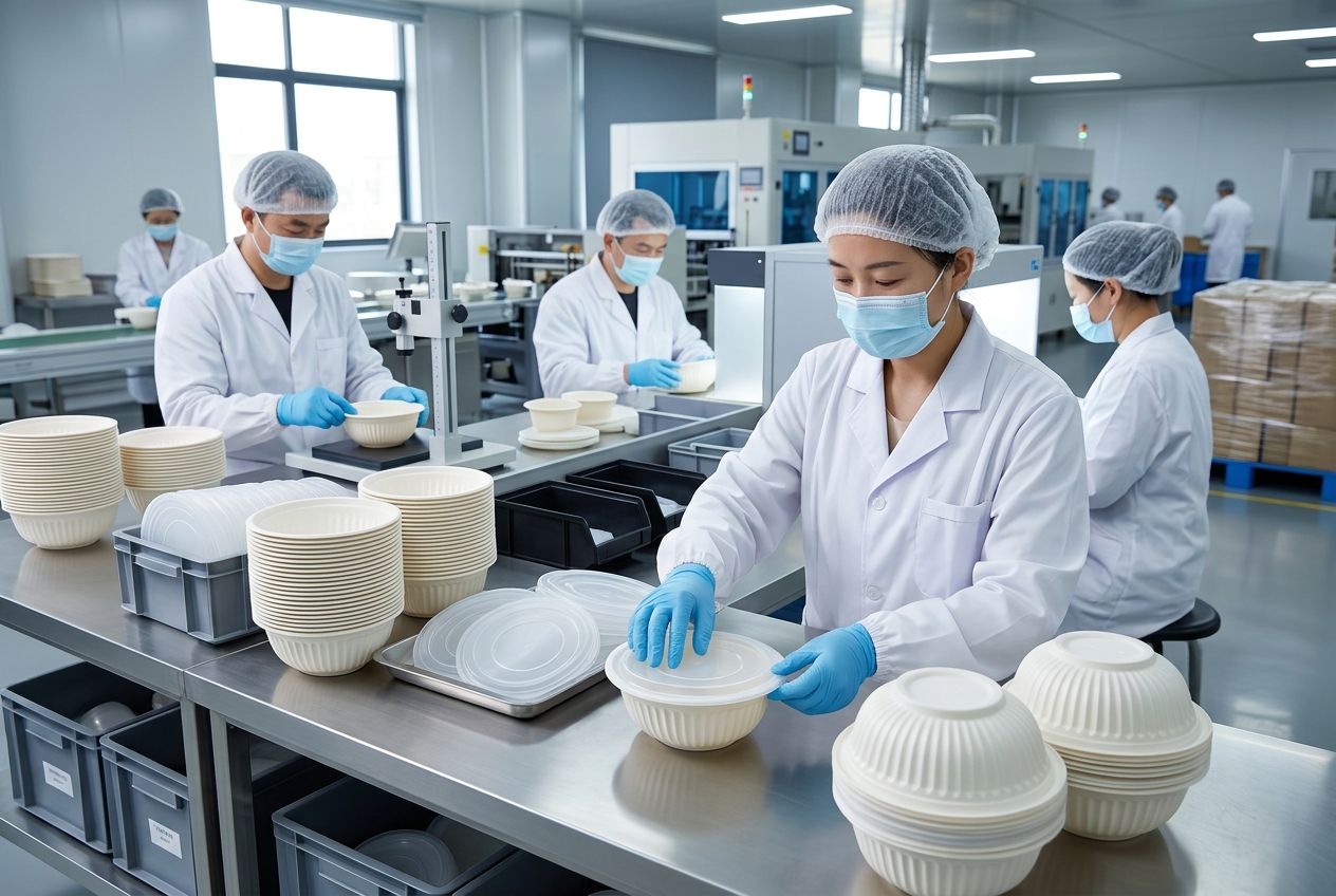 Quality Inspection of Cornstarch Bowls