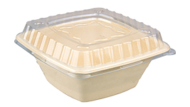 PET Lid for 16/24/32/42oz Square Bagasse Bowl