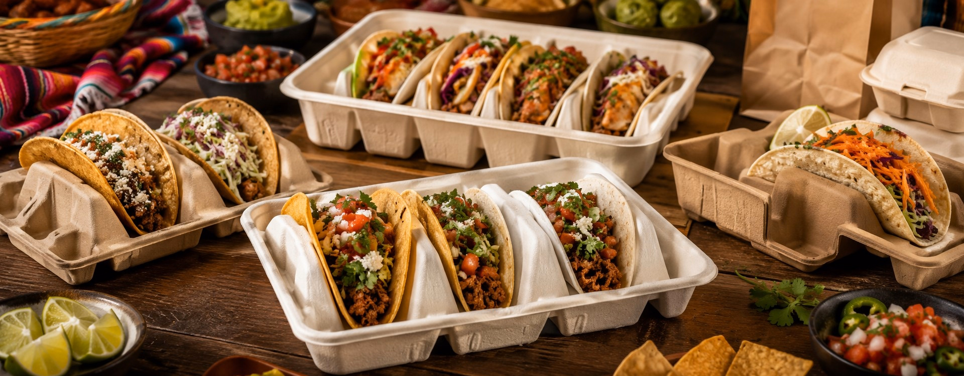 Custom Taco Tray Holder for Sustainable Food Packaging