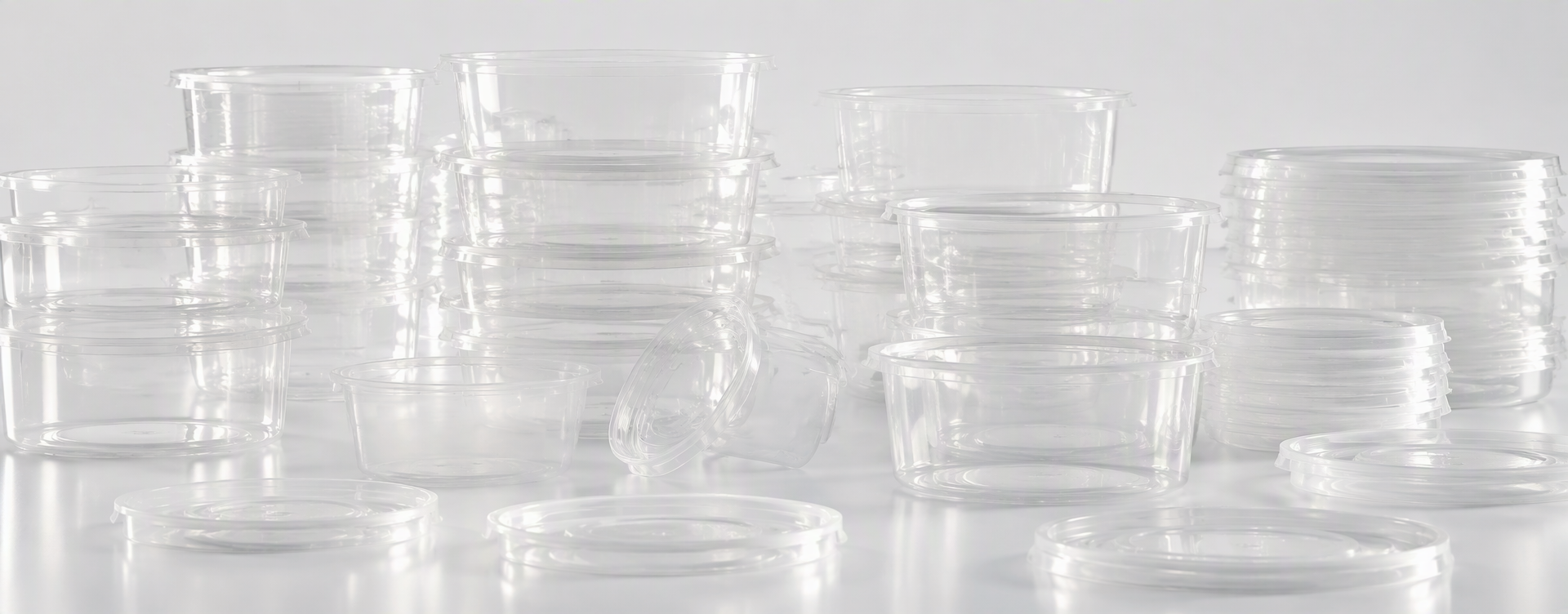 Clear PLA Bowl sizes with 117mm dome and flat lids for cold foodservice
