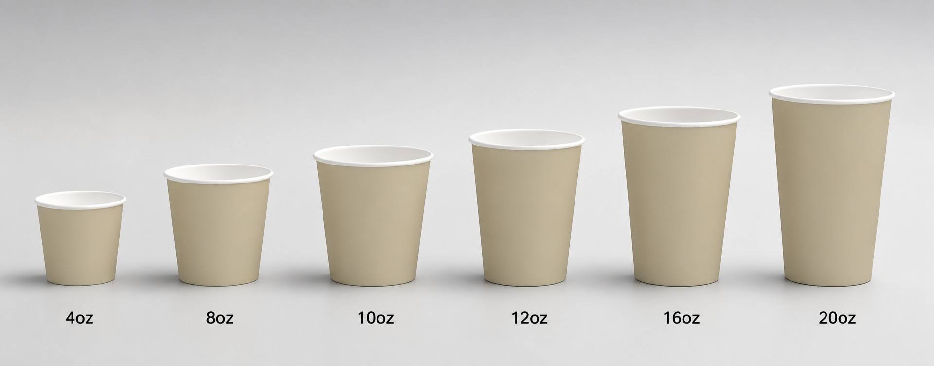 Single Wall Coffee Cup Size Guide