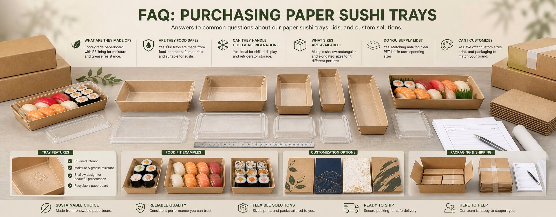 Frequently Asked Questions About Paper Sushi Trays