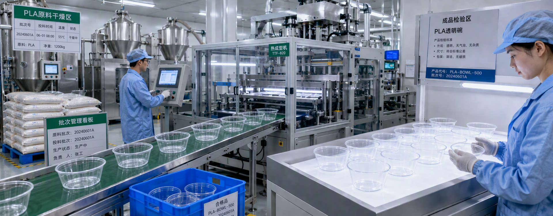 DAILYECO PLA Bowl manufacturing and quality inspection facility
