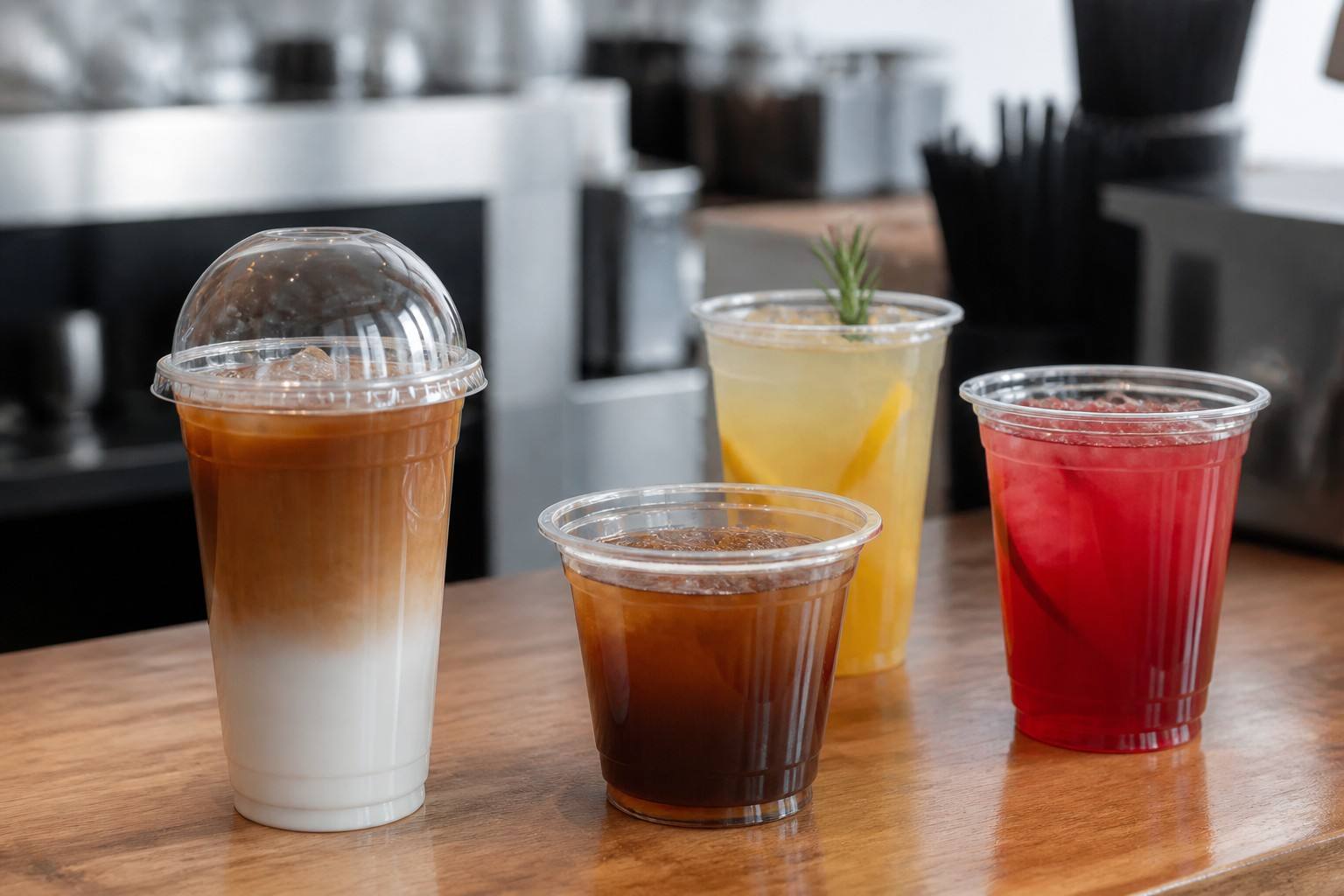 PLA Coffee Cups Used for Sustainable Takeaway Beverage Packaging in Cafés