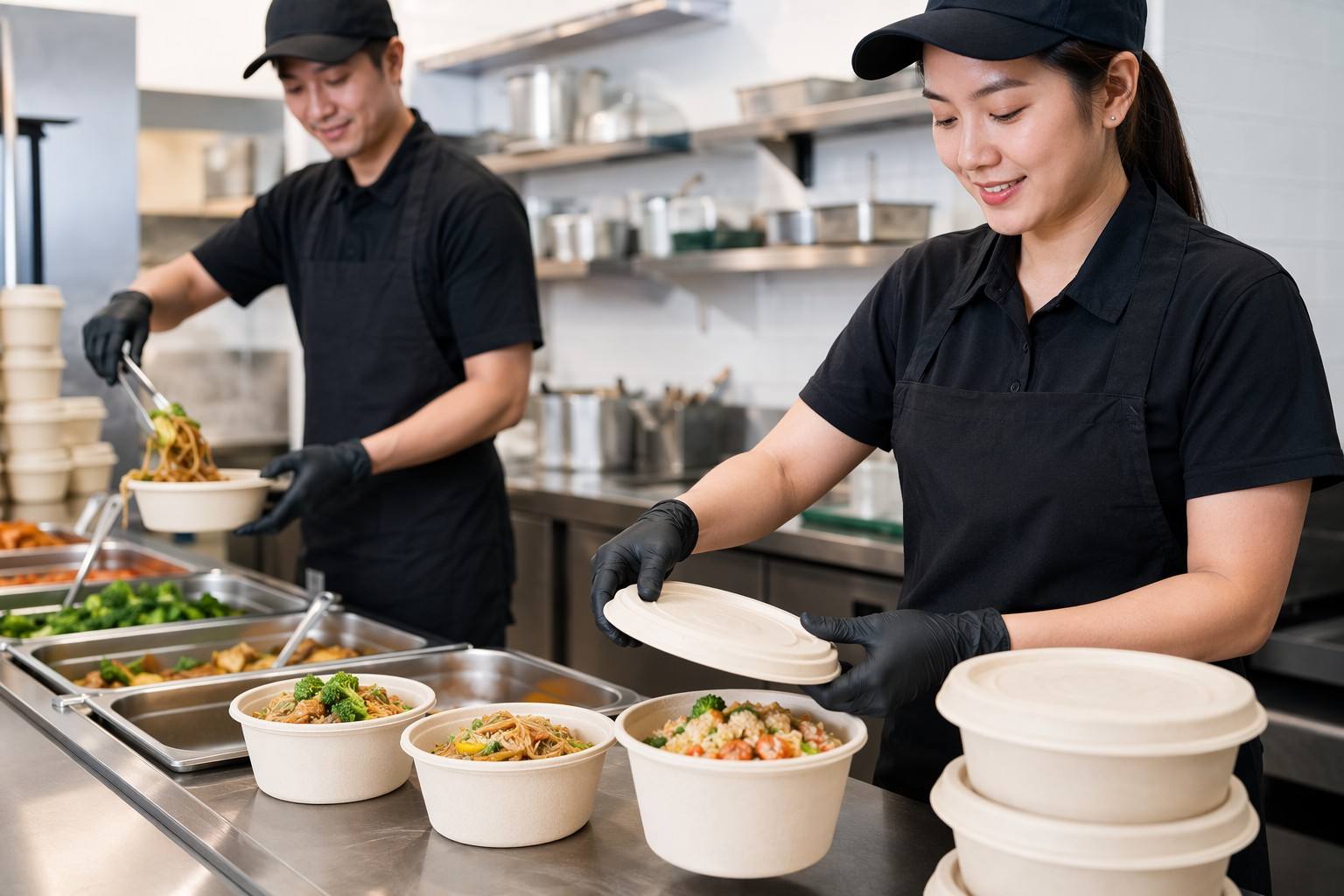 Sugarcane Bowls for Takeaway Meal Service（图A1）