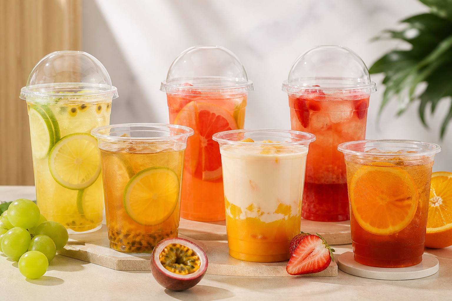 Customized PLA Clear Cups for Beverage Chain Packaging Solutions