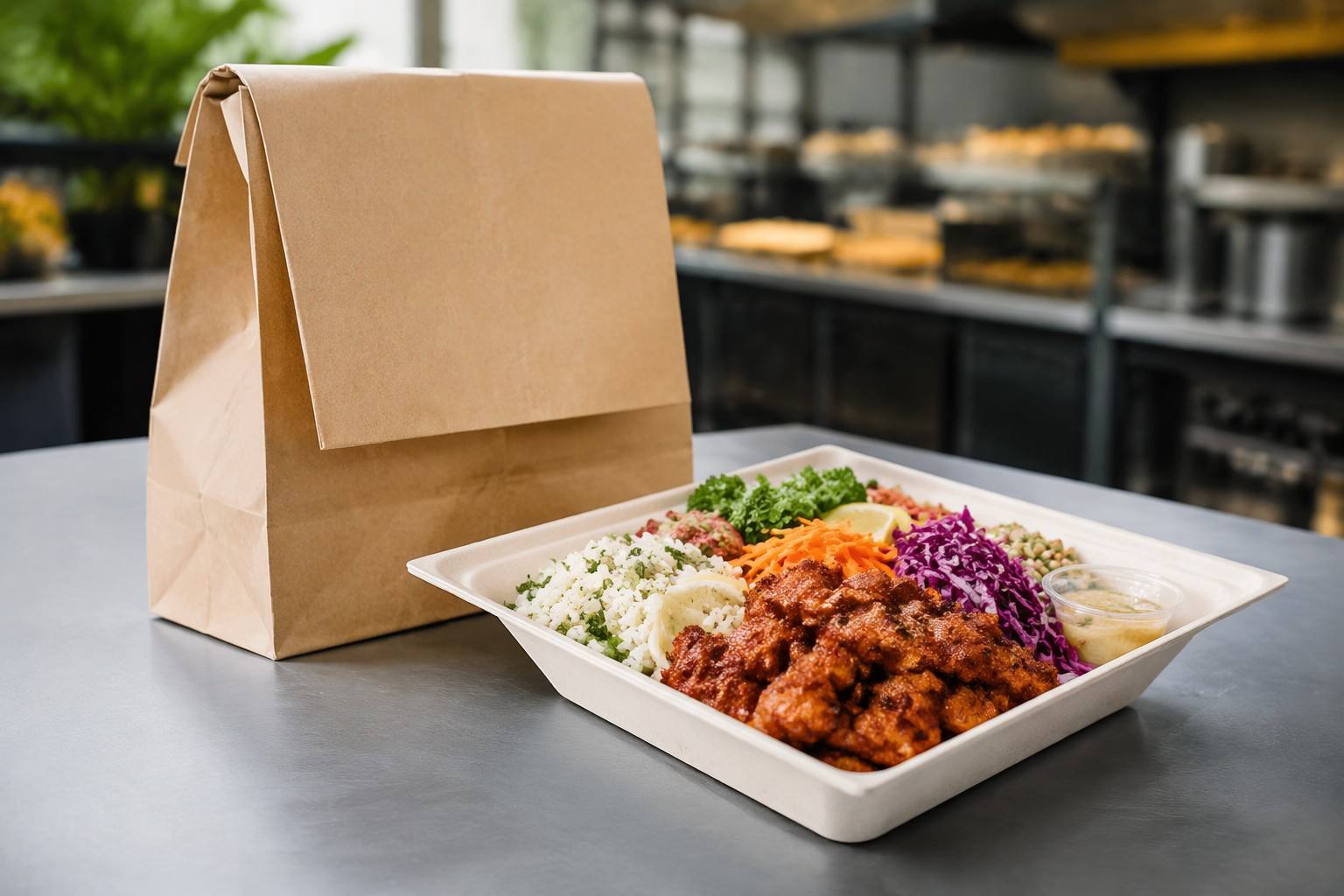 Sugarcane Plates for Food Delivery