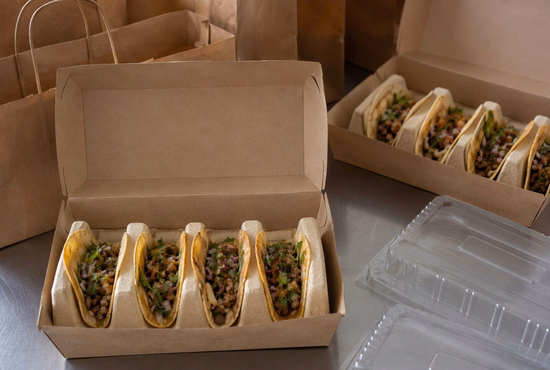 Custom Bagasse Taco Tray Holders for Fast-Casual Restaurant Chains