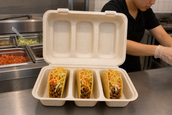 Custom Molded Fiber Taco Holders for Fast-Casual Restaurant Chains