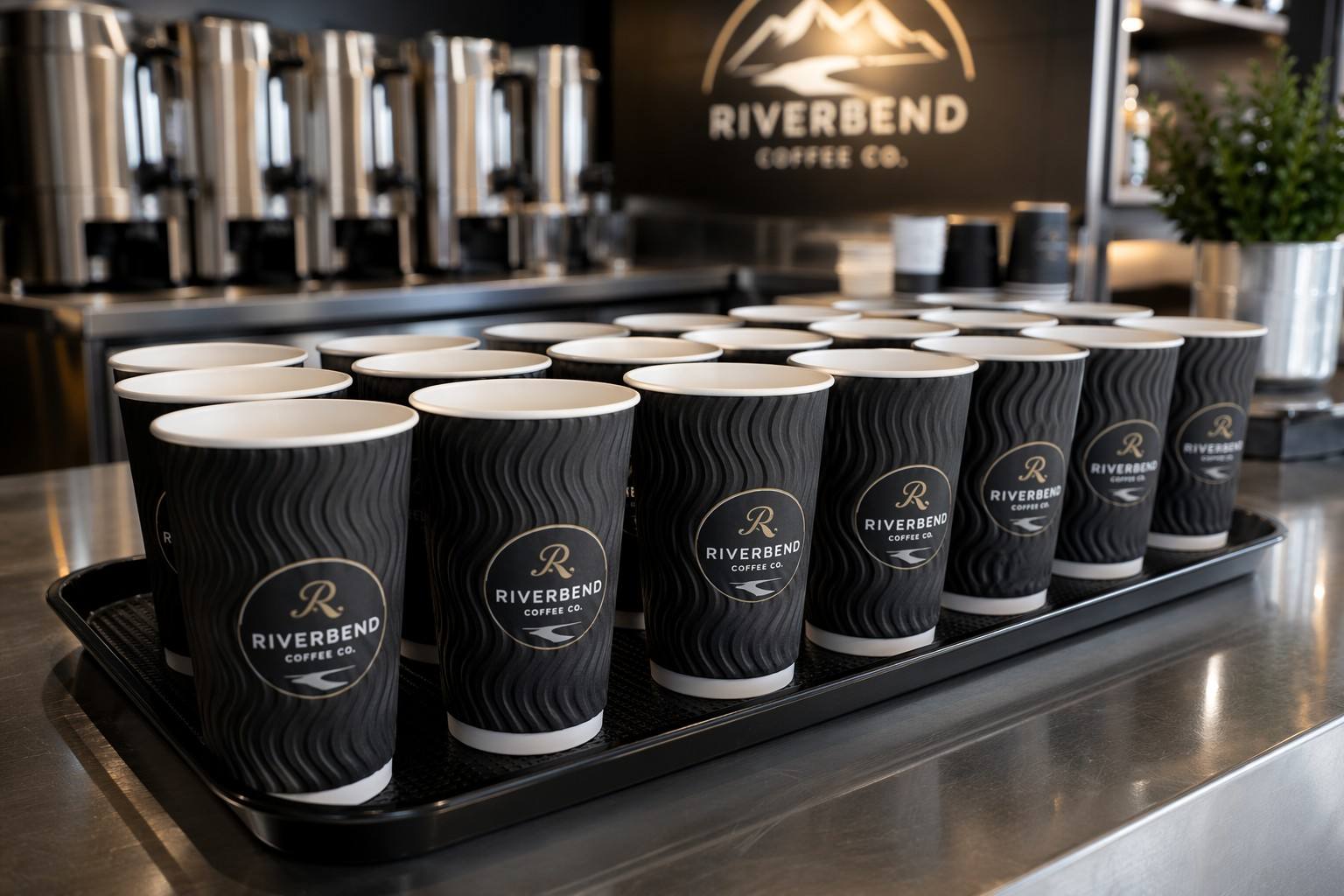 Ripple Paper Cups for Restaurant Beverage Service