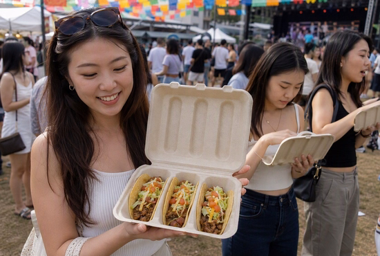 Disposable Taco to Go Containers for Festivals and Outdoor Events