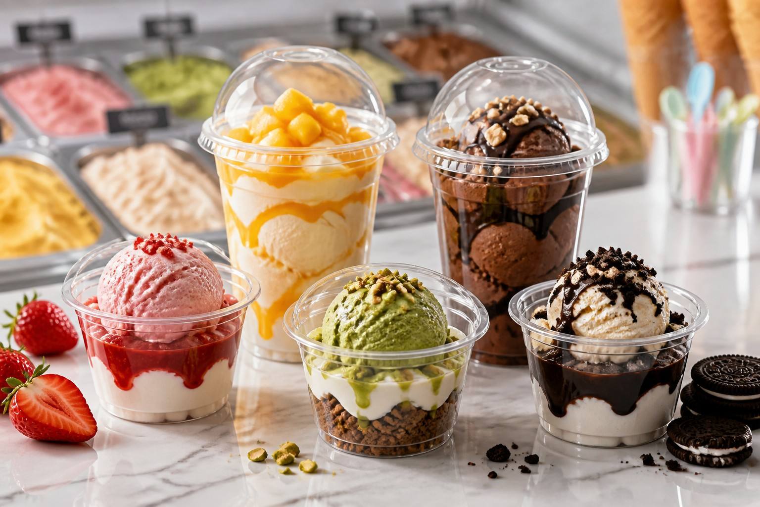 PLA Ice Cream Cups for Sustainable Dessert Packaging Applications