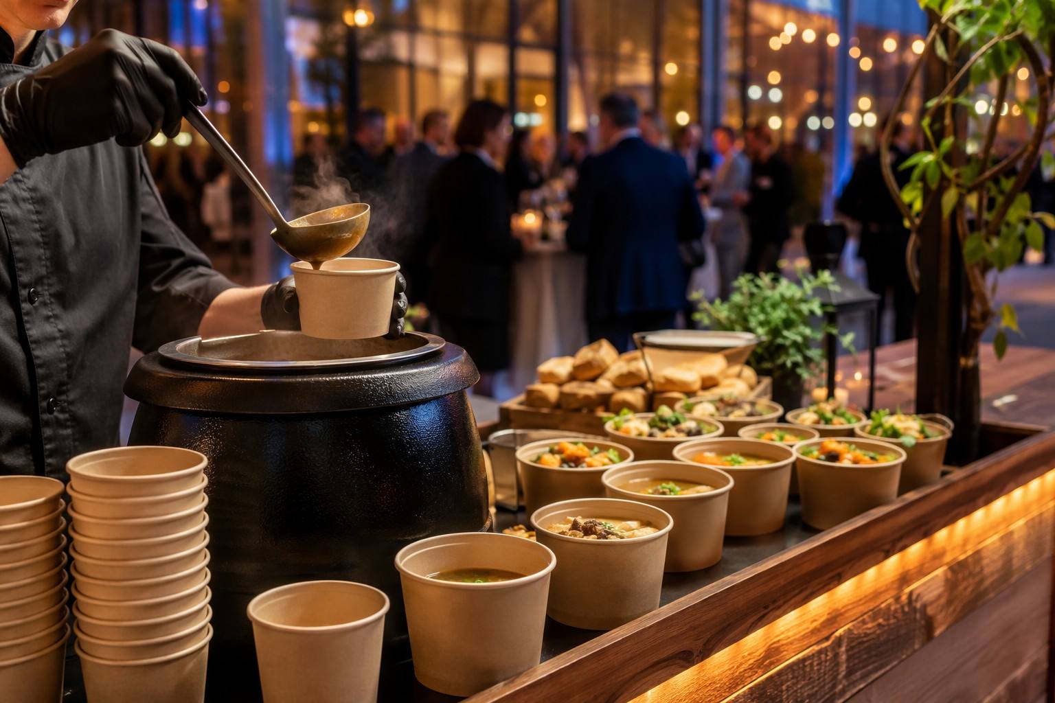Paper Soup Cups for Catering and Events