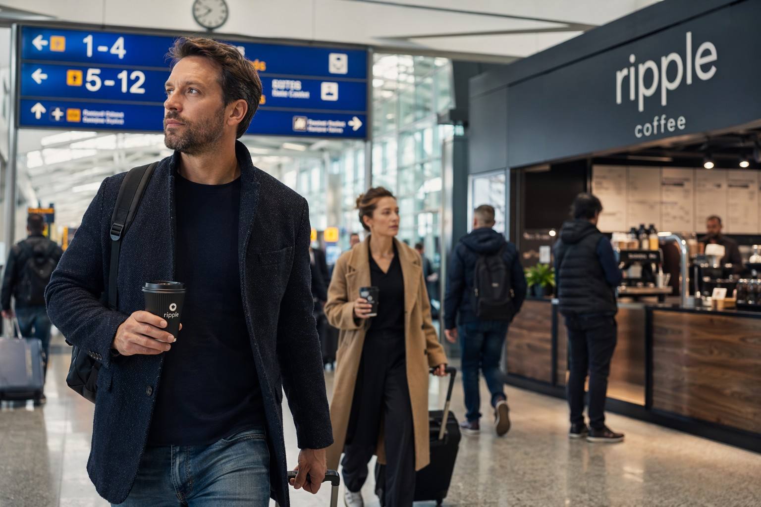 Ripple Paper Cups for Airport and Travel Beverage Service