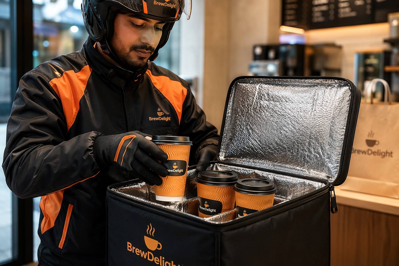 Ripple Paper Cups for Coffee Delivery Applications