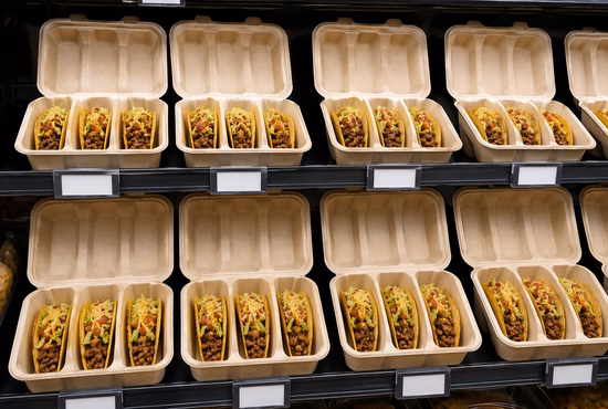 Taco to Go Containers for Supermarket Grab and Go Programs