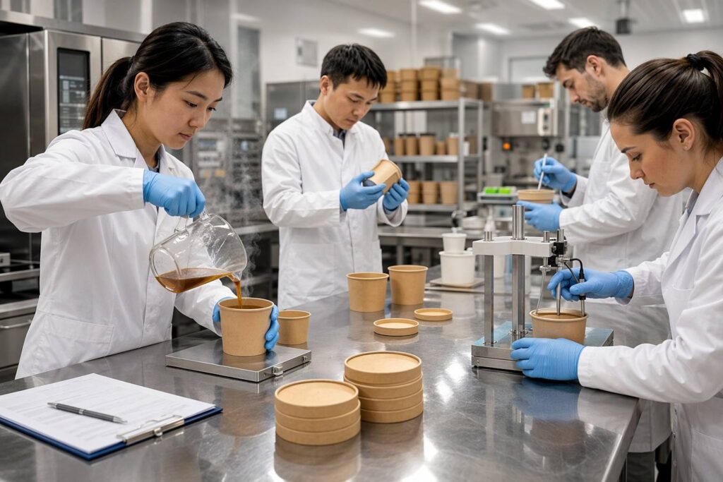 Food Delivery Brand Using paper soup cups