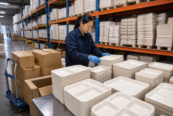 Foodservice Supplier Managing Sugarcane Tray Inventory