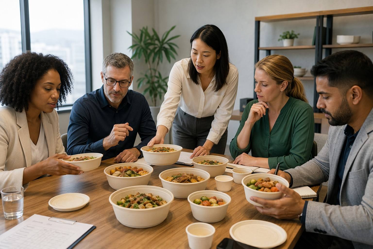 Restaurant Team Testing Sugarcane Bowls（图B3）