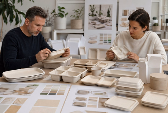 Food Brand Developing Custom Sugarcane Tray Packaging