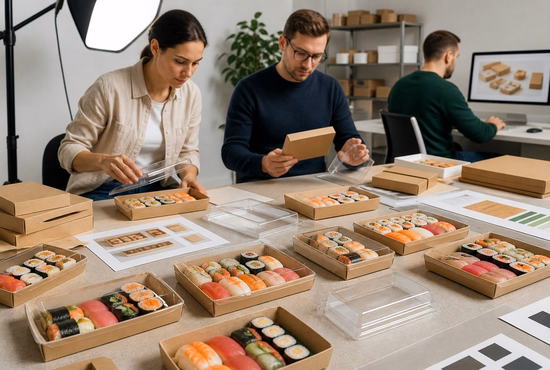 E-commerce Packaging Brand Developing Paper Sushi Trays