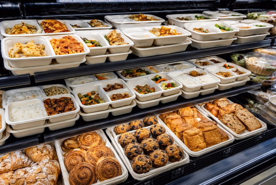 Supermarket Retail Food Brands Using Sugarcane Food Trays