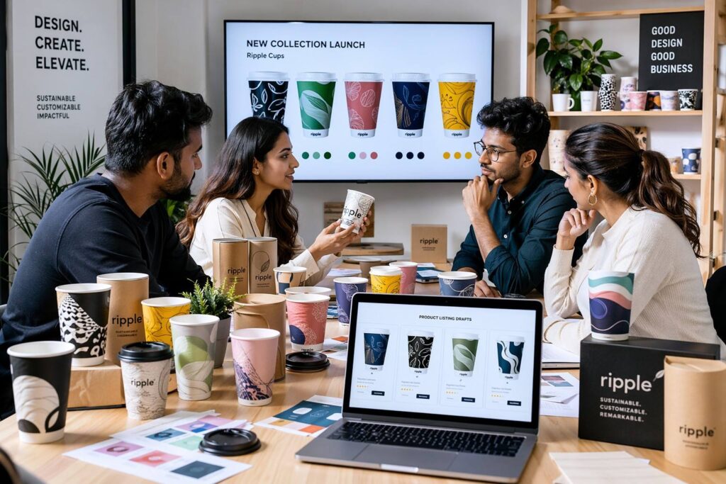 E-commerce Packaging Brand Developing Custom Ripple Paper Cups
