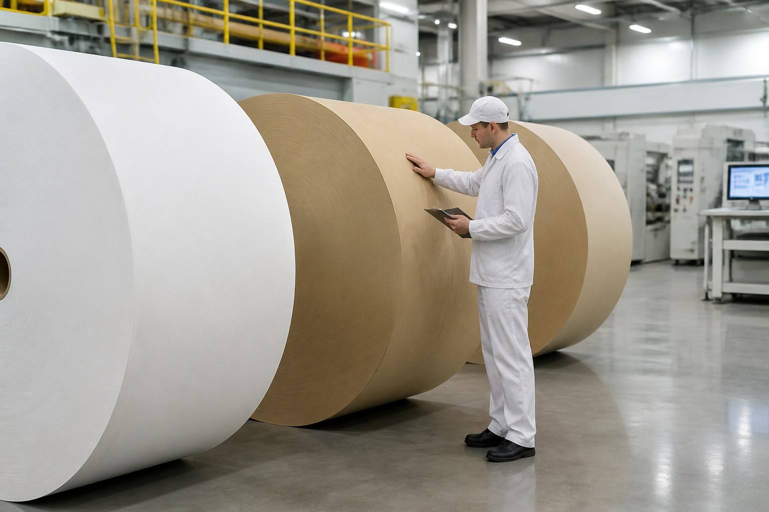 Food-Grade Paperboard Inspection for Single Wall Coffee Cup Manufacturing