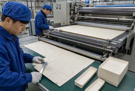 Die Cutting and Creasing Process for Paper Sushi Trays