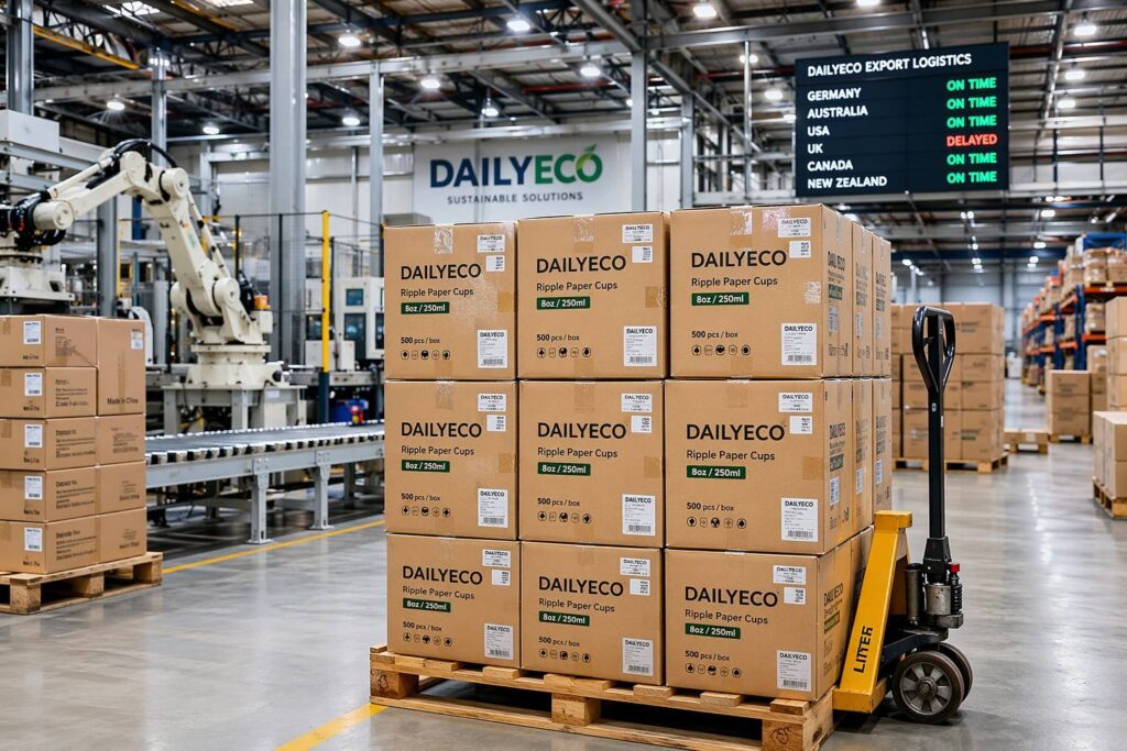 Packaging and Export of Ripple Paper Cups